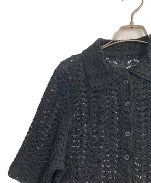 TODAYFUL（トゥデイフル）TODAYFUL (トゥデイフル) Lace Knit Shirts ブラック サイズ:Fの古着・服飾アイテム