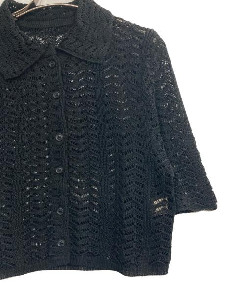 TODAYFUL（トゥデイフル）TODAYFUL (トゥデイフル) Lace Knit Shirts ブラック サイズ:Fの古着・服飾アイテム