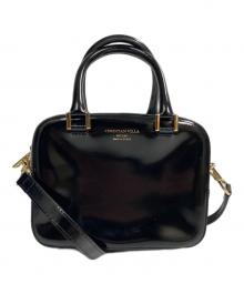 CHRISTIAN VILLA（クリスチャンヴィラ）の古着「エナメル2WAYバッグ」｜ブラック