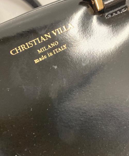 CHRISTIAN VILLA（クリスチャンヴィラ）CHRISTIAN VILLA (クリスチャンヴィラ) エナメル2WAYバッグ ブラックの古着・服飾アイテム