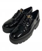 COACHコーチ）の古着「エナメルダービーシューズ」｜ブラック