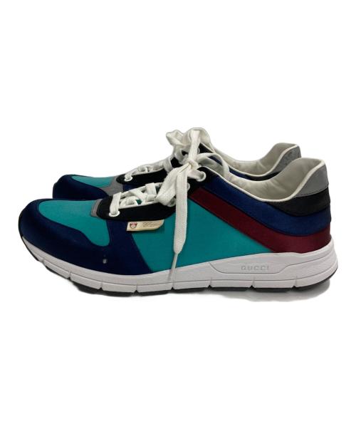 GUCCI（グッチ）GUCCI (グッチ) サテンローカットスニーカー ネイビー サイズ:7 1/2Gの古着・服飾アイテム