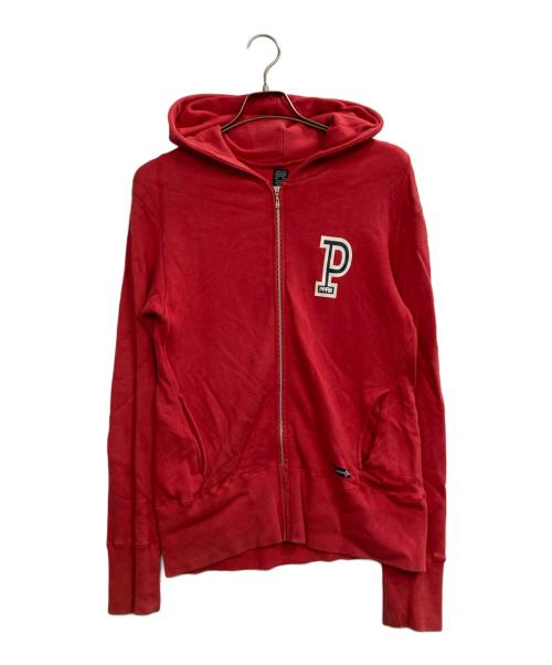 PPFM（ピーピーエフエム）PPFM (ピーピーエフエム) ジップパーカー レッド サイズ:Mの古着・服飾アイテム