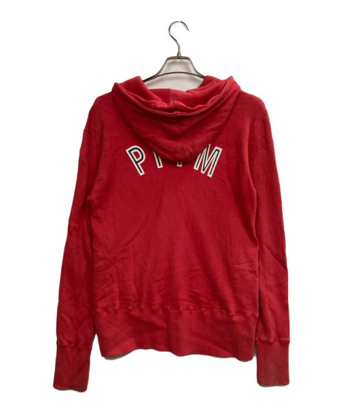 PPFM（ピーピーエフエム）PPFM (ピーピーエフエム) ジップパーカー レッド サイズ:Mの古着・服飾アイテム