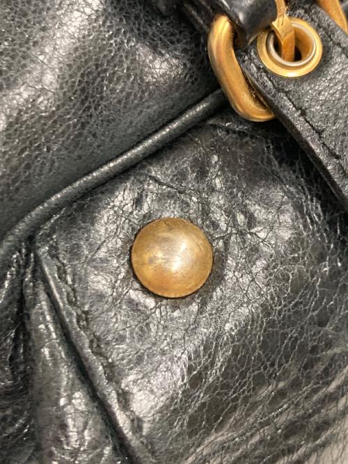 MIU MIU（ミュウミュウ）MIU MIU (ミュウミュウ) ヴィッテロレザー2WAYバッグ ブラックの古着・服飾アイテム