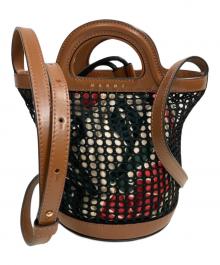 MARNI（マルニ）の古着「WISTARIA メッシュショルダーバッグ」｜ブラック×アイボリー