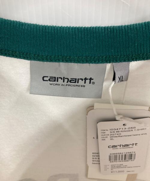 Carhartt WIP（カーハート ワーク イン プログレス）CARHARTT WIP (カーハート ワーク イン プログレス) 89 RINGER T-Shirt ホワイト サイズ:XLの古着・服飾アイテム