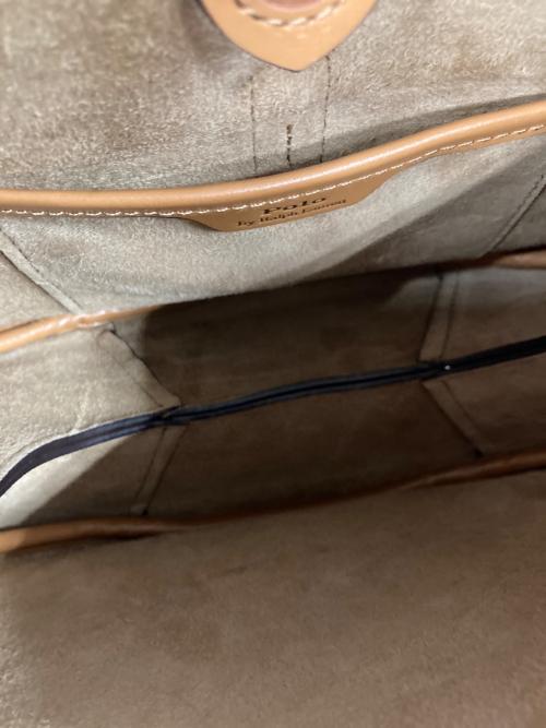 POLO RALPH LAUREN（ポロ・ラルフローレン）POLO RALPH LAUREN (ポロ・ラルフローレン) レザースモールバッグ ブラウンの古着・服飾アイテム