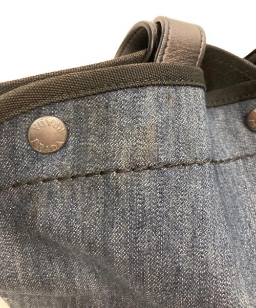 PRADA（プラダ）PRADA (プラダ) デニムバケツハンドバッグ ブルーの古着・服飾アイテム