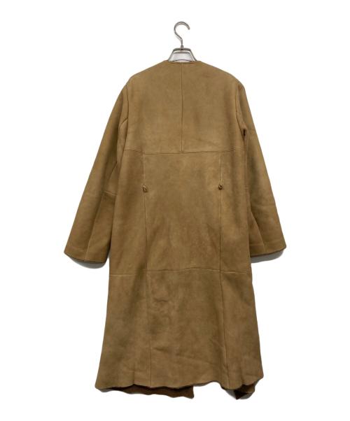 'S Max Mara（エスマックスマーラ）'S Max Mara (エスマックスマーラ) ノーカラームートンコート ベージュ サイズ:40の古着・服飾アイテム