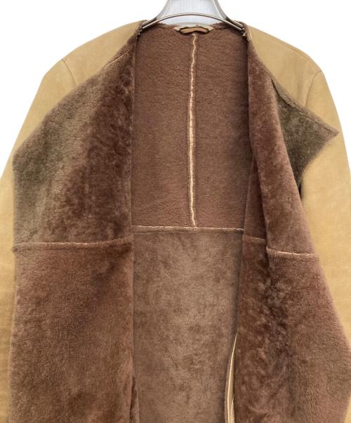 'S Max Mara（エスマックスマーラ）'S Max Mara (エスマックスマーラ) ノーカラームートンコート ベージュ サイズ:40の古着・服飾アイテム