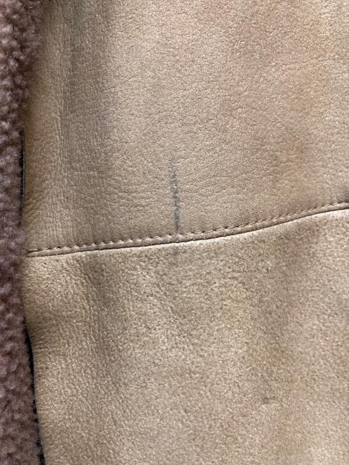 'S Max Mara（エスマックスマーラ）'S Max Mara (エスマックスマーラ) ノーカラームートンコート ベージュ サイズ:40の古着・服飾アイテム