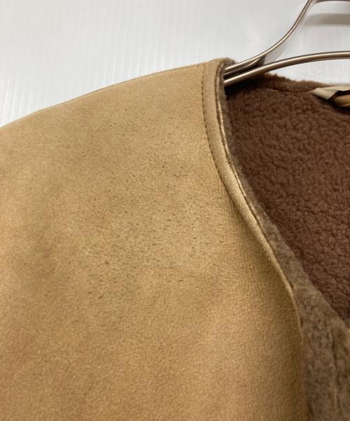 'S Max Mara（エスマックスマーラ）'S Max Mara (エスマックスマーラ) ノーカラームートンコート ベージュ サイズ:40の古着・服飾アイテム