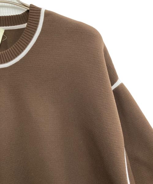 jonnlynx（ジョンリンクス）jonnlynx (ジョンリンクス) knit tracksuit tee ブラウン サイズ:Mの古着・服飾アイテム