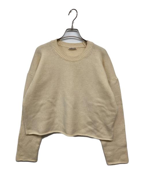 AURALEE（オーラリー）AURALEE (オーラリー) MERINO KNIT SHORT PULL OVER アイボリー サイズ:1の古着・服飾アイテム