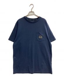 F.C.R.B.（エフシーレアルブリストル）の古着「BIG VERTICAL LOGO POCKET TEE」｜ネイビー