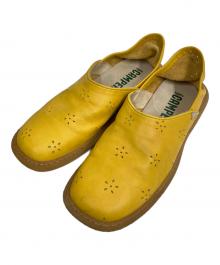 CAMPER（カンペール）の古着「レザースリッポン」｜イエロー