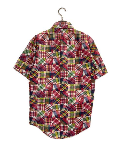 CAMPUS（キャンパス）campus (キャンパス) パッチワークチェックシャツ レッド サイズ:Mの古着・服飾アイテム