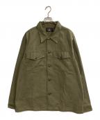 RRLダブルアールエル）の古着「REVERSE SATEEN OVERSHIRT」｜オリーブ