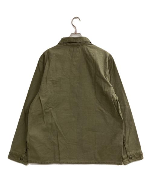 RRL（ダブルアールエル）RRL (ダブルアールエル) REVERSE SATEEN OVERSHIRT オリーブ サイズ:Lの古着・服飾アイテム