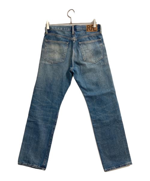 RRL（ダブルアールエル）RRL (ダブルアールエル) Straight Fit Jean Repaired Clearville Wash スカイブルー サイズ:W29の古着・服飾アイテム