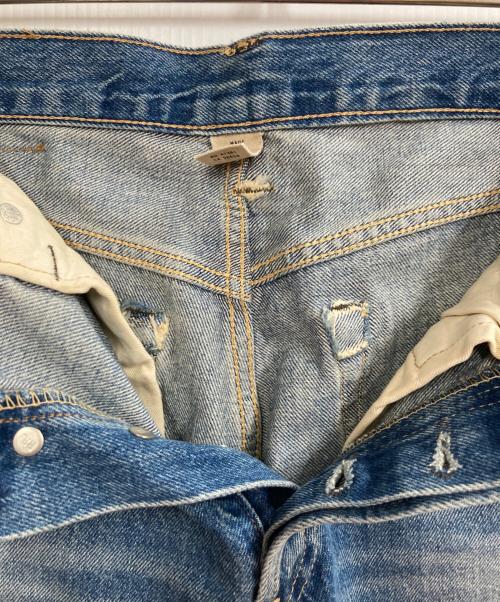 RRL（ダブルアールエル）RRL (ダブルアールエル) Straight Fit Jean Repaired Clearville Wash スカイブルー サイズ:W29の古着・服飾アイテム