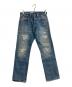 RRL（ダブルアールエル）の古着「Straight Fit Jean Repaired Clearville Wash」｜スカイブルー
