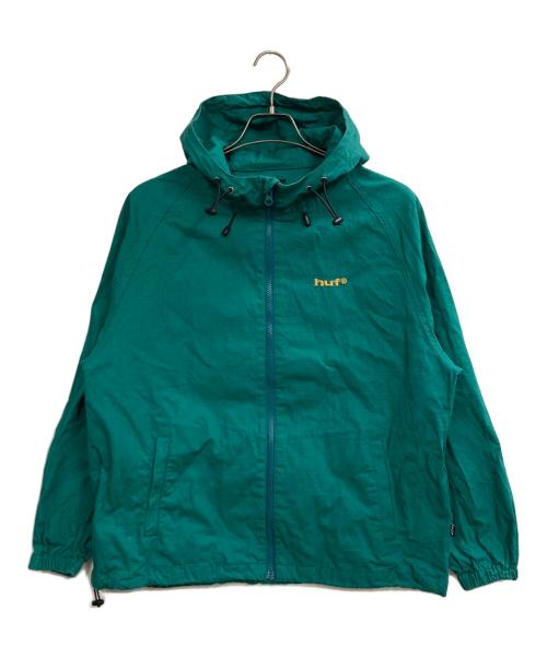 HUF（ハフ）HUF (ハフ) eightynine LOGO HOODED JACKET グリーン サイズ:Sの古着・服飾アイテム
