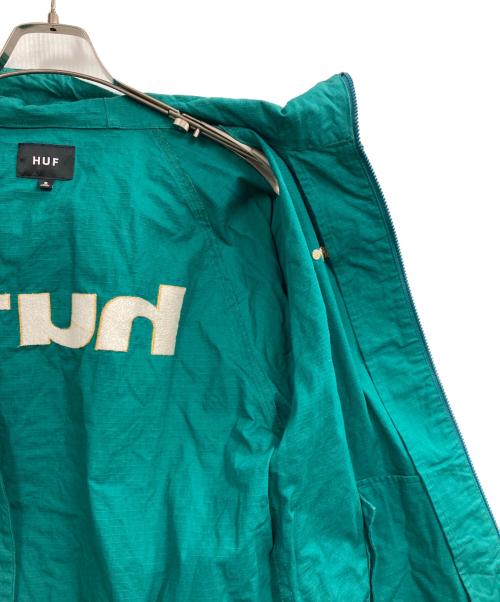 HUF（ハフ）HUF (ハフ) eightynine LOGO HOODED JACKET グリーン サイズ:Sの古着・服飾アイテム