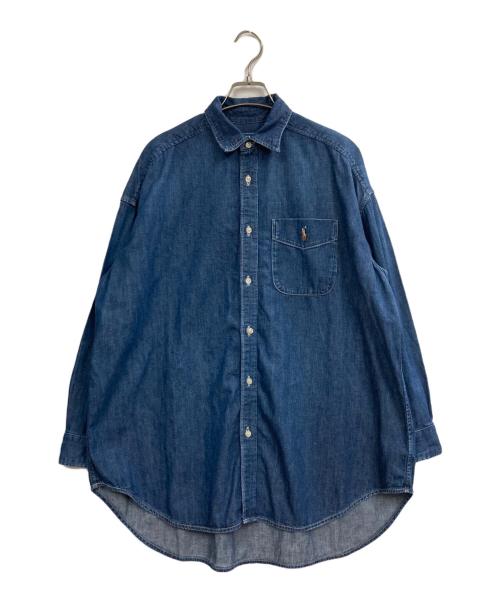POLO RALPH LAUREN（ポロ・ラルフローレン）POLO RALPH LAUREN (ポロ・ラルフローレン) オーバーサイズデニムシャツ インディゴ サイズ:XSの古着・服飾アイテム