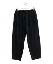 COMOLI（コモリ）の古着「22SS シルクネップ ドローストリングパンツ」｜ブラック