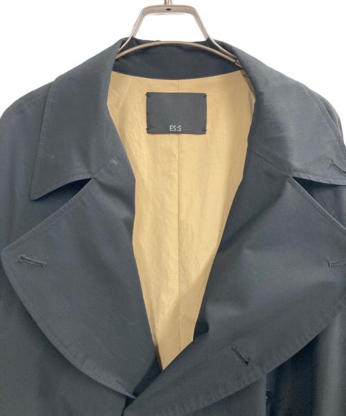 ES:S（エス）ES:S (エス) トレンチコート ブラック サイズ:２の古着・服飾アイテム