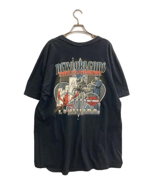 HARLEY-DAVIDSON（ハーレーダビッドソン）HARLEY-DAVIDSON (ハーレーダビッドソン) 両面プリントTシャツ ブラック サイズ:XLの古着・服飾アイテム