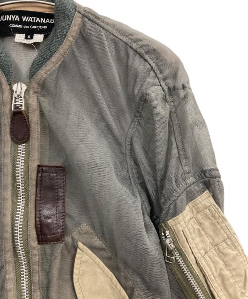 JUNYA WATANABE COMME des GARCONS（(ジュンヤワタナベ コムデギャルソン）JUNYA WATANABE COMME des GARCONS ((ジュンヤワタナベ コムデギャルソン) チュールMA-1ジャケット オリーブ サイズ:Sの古着・服飾アイテム