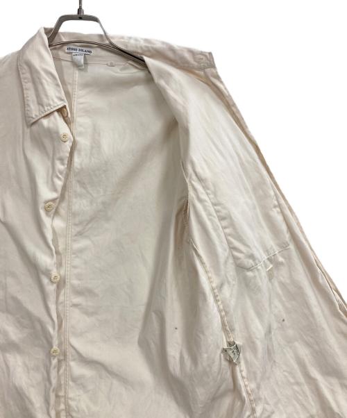 STONE ISLAND（ストーンアイランド）STONE ISLAND (ストーンアイランド) 袖切替シャツ アイボリー サイズ:Mの古着・服飾アイテム