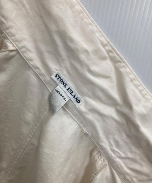 STONE ISLAND（ストーンアイランド）STONE ISLAND (ストーンアイランド) 袖切替シャツ アイボリー サイズ:Mの古着・服飾アイテム