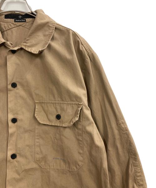 STONE ISLAND（ストーンアイランド）STONE ISLAND (ストーンアイランド) 7分袖シャツ ベージュ サイズ:Sの古着・服飾アイテム