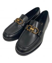 Salvatore Ferragamo（サルヴァトーレ フェラガモ）の古着「ROLO ダブルガンチーニローファー」｜ブラック