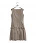 FOXEY NEWYORK (フォクシーニューヨーク) フリルノースリーブワンピース ベージュ サイズ:38：5000円