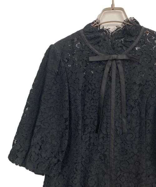 Rene（ルネ）Rene (ルネ) S/Sカットレースワンピース ネイビー サイズ:34の古着・服飾アイテム