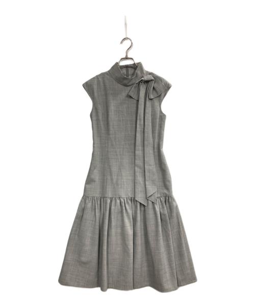 Rene（ルネ）Rene (ルネ) ハイネックウォッシャブルワンピース グレー サイズ:34の古着・服飾アイテム