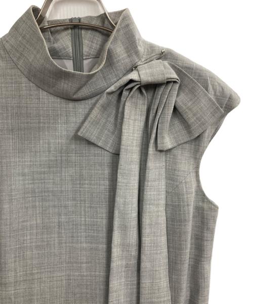 Rene（ルネ）Rene (ルネ) ハイネックウォッシャブルワンピース グレー サイズ:34の古着・服飾アイテム