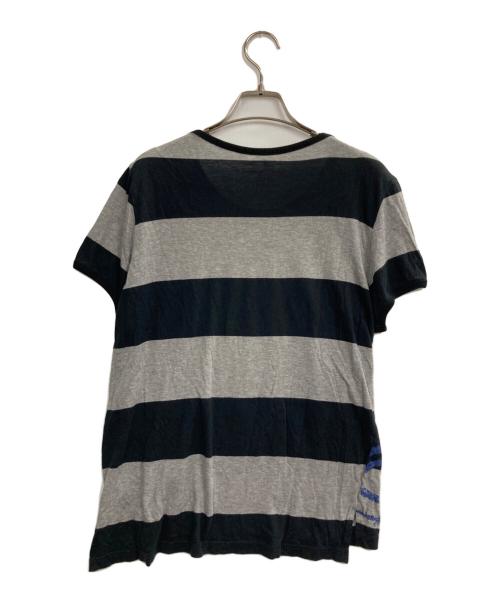 Vivienne Westwood RED LABEL（ヴィヴィアンウエストウッドレッドレーベル）Vivienne Westwood RED LABEL (ヴィヴィアンウエストウッドレッドレーベル) ボーダープリントTシャツ グレー×ブラック サイズ:3の古着・服飾アイテム