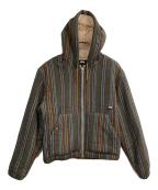 stussyステューシー）の古着「Wool Stripe Work Jacket/ウール・ストライプ・ワークジャケット」｜マルチカラー