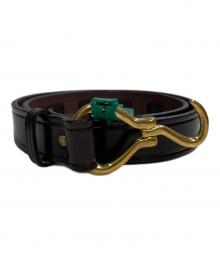 TORY LEATHER（トリーレザー）の古着「Nickel Hoof Pick Belt」｜ブラウン
