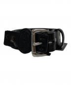 FILSONフィルソン）の古着「1-1/4 BRIDLE LEATHER BELT」｜ブラック