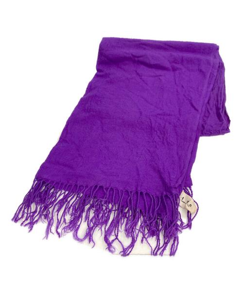 TAO COMME des GARCONS（タオ コムデギャルソン）TAO COMME des GARCONS (タオ コムデギャルソン) 後染め縮絨カシミア混合ウールストール パープルの古着・服飾アイテム
