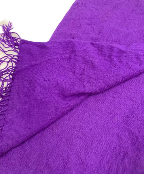 TAO COMME des GARCONS（タオ コムデギャルソン）TAO COMME des GARCONS (タオ コムデギャルソン) 後染め縮絨カシミア混合ウールストール パープルの古着・服飾アイテム