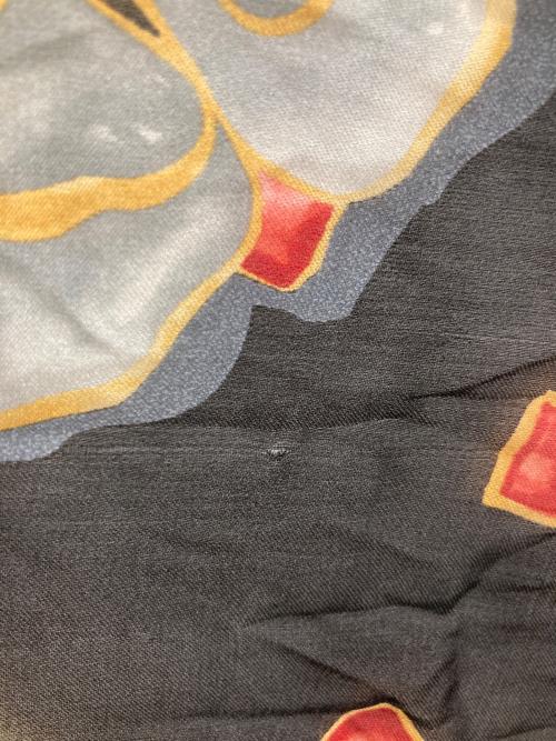 CHANEL（シャネル）CHANEL (シャネル) ビジュー柄ココマークシルクスカーフ ブラックの古着・服飾アイテム