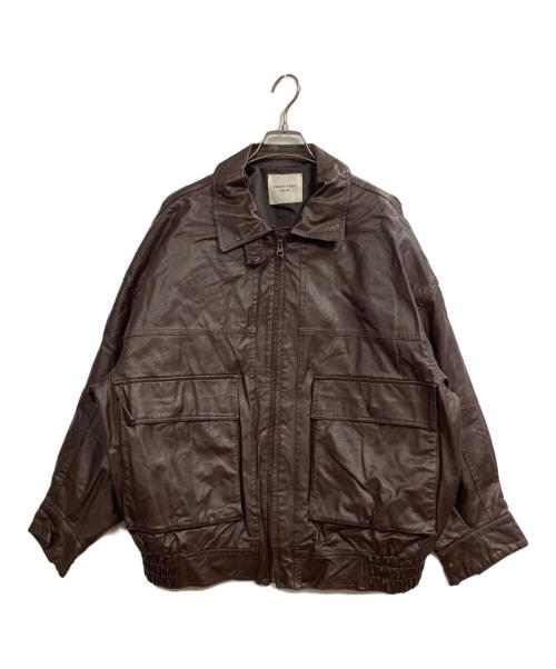 FREAK'S STORE（フリークスストア）FREAK'S STORE (フリークスストア) オーバーサイズフェイクレザージャケット ブラウン サイズ:Fの古着・服飾アイテム